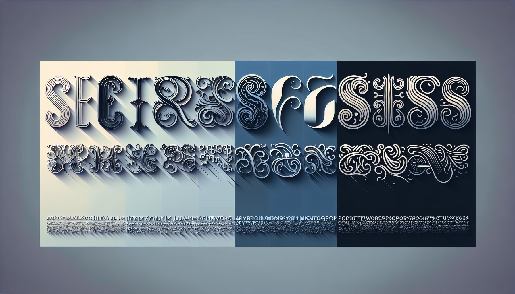Spectrum of serif fonts