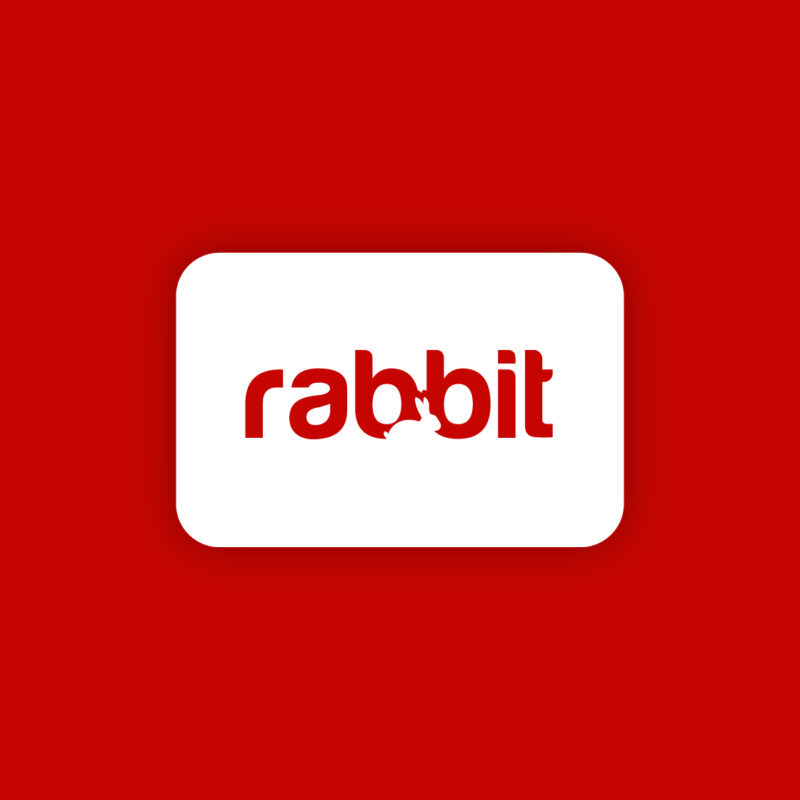 rabbit negative space logo
