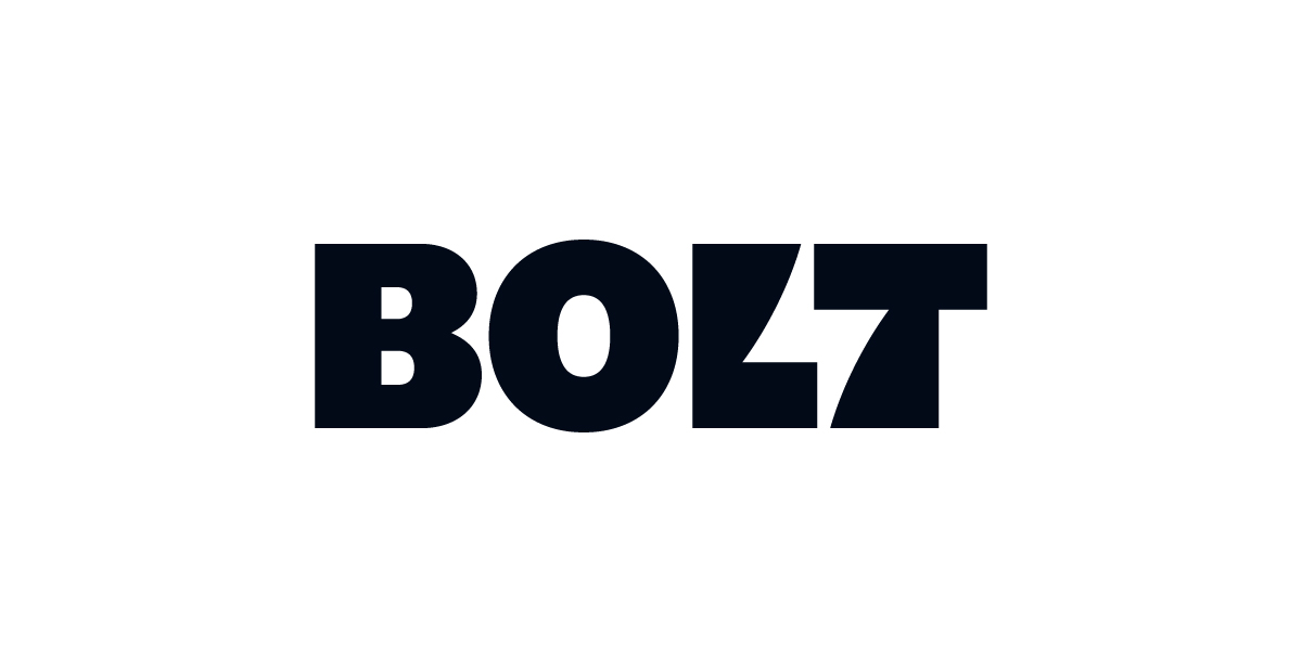 bolt negative space logo
