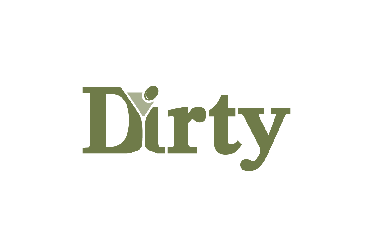 dirty negative space logo