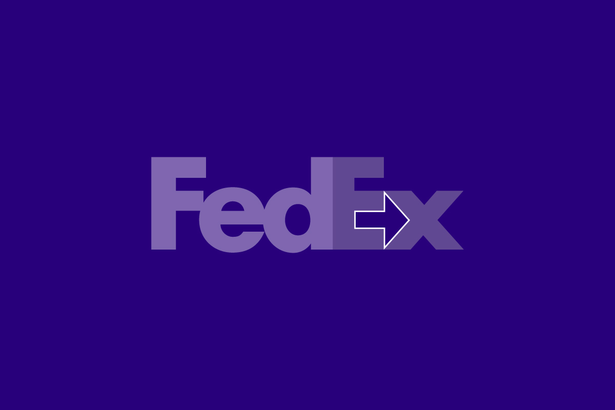 fedex negative space logo