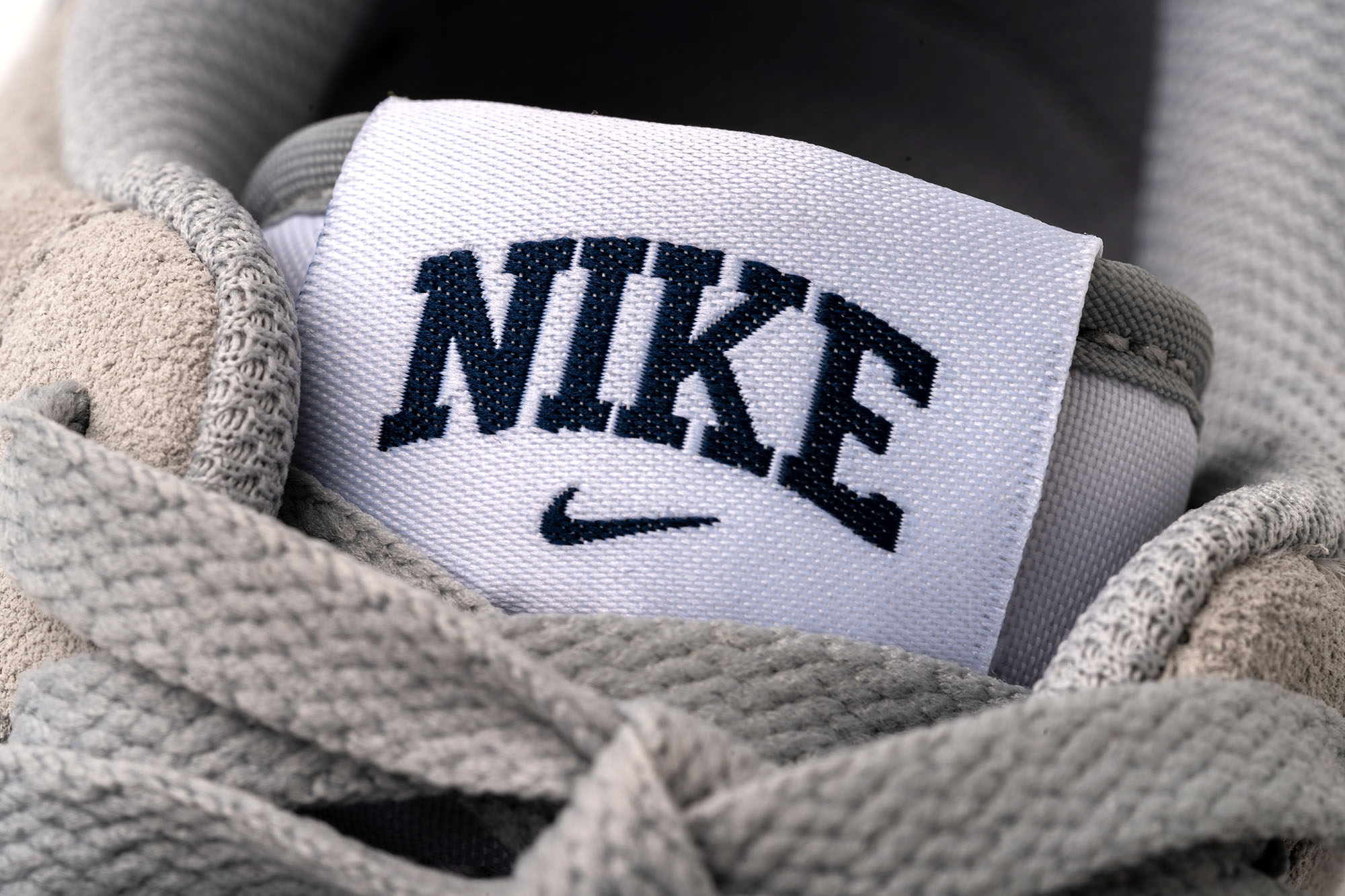Nike logo on shoe